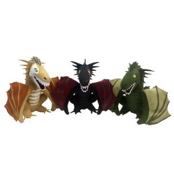 Le Trône de fer set peluches Dragons 2017 SDCC Convention Exclusive 13 cm