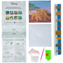 DISNEY Kit Crystal Art Disney - Carte Le Roi Lion - 18 x 18 cm