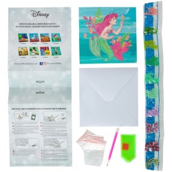 Disney Kit Crystal Art  - Carte La Petite Sirène - 18 x 18 cm