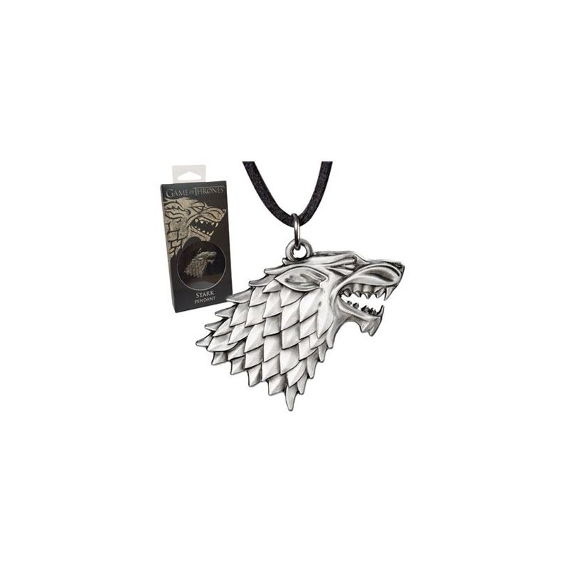 Game of Thrones pendentif avec lanière Stark Sigil Costume