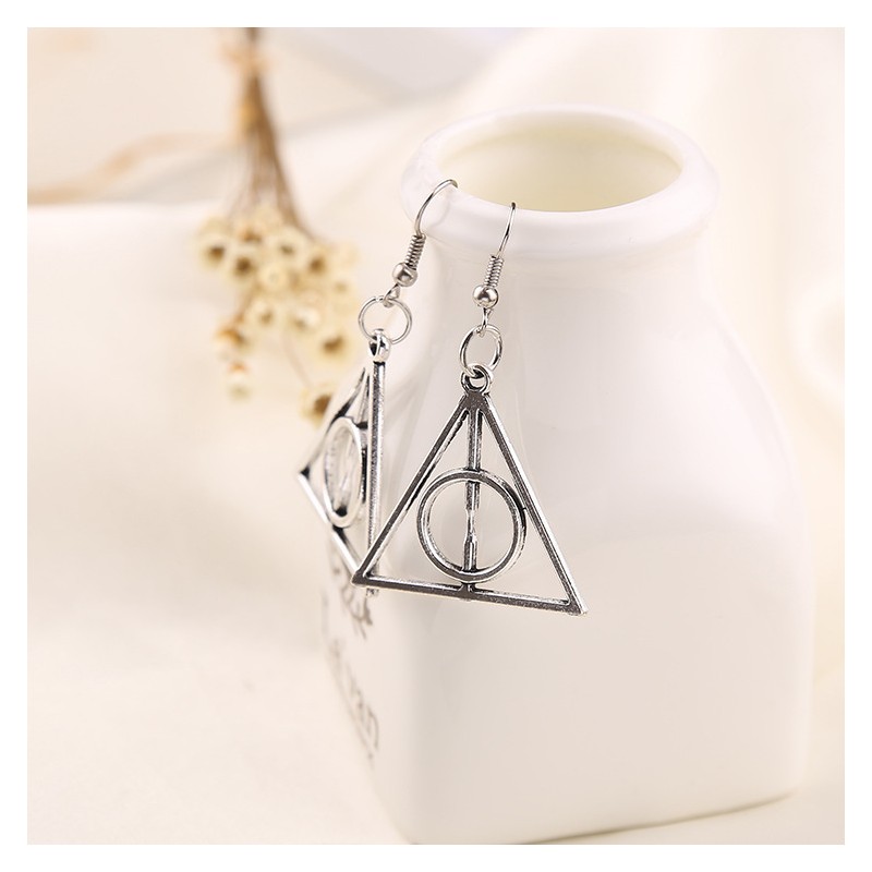 Harry Potter Boucles d'oreilles argentés Les Reliques de la Mort