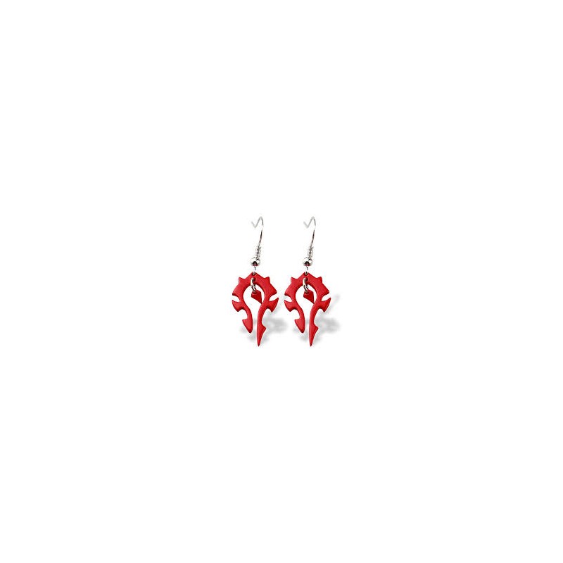 WARCRAFT Boucles d'oreilles logo de la Horde