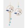 Boucles d'oreilles asymétrique grue japonaise