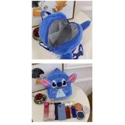 Petit sac a dos en peluche stitch rose ou bleu