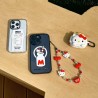 Hello Kitty attache perle pour téléphone rouge et blanc